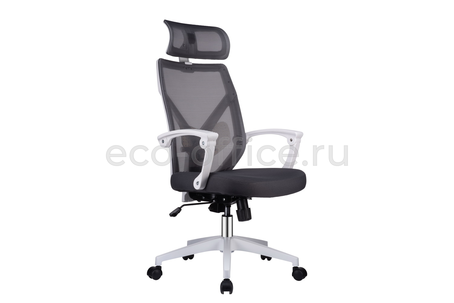 Кресло RV Chair OLIVER W-203 AC Белый пластик / Серая ткань купить в Кранодаре