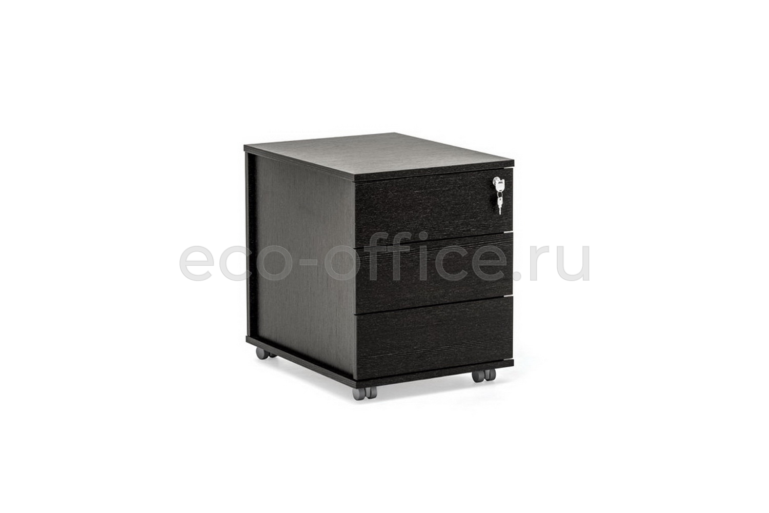 Тумба подкатная 3 ящика ALEA PCC713SLSL04AYM Черное Дерево купить в Кранодаре