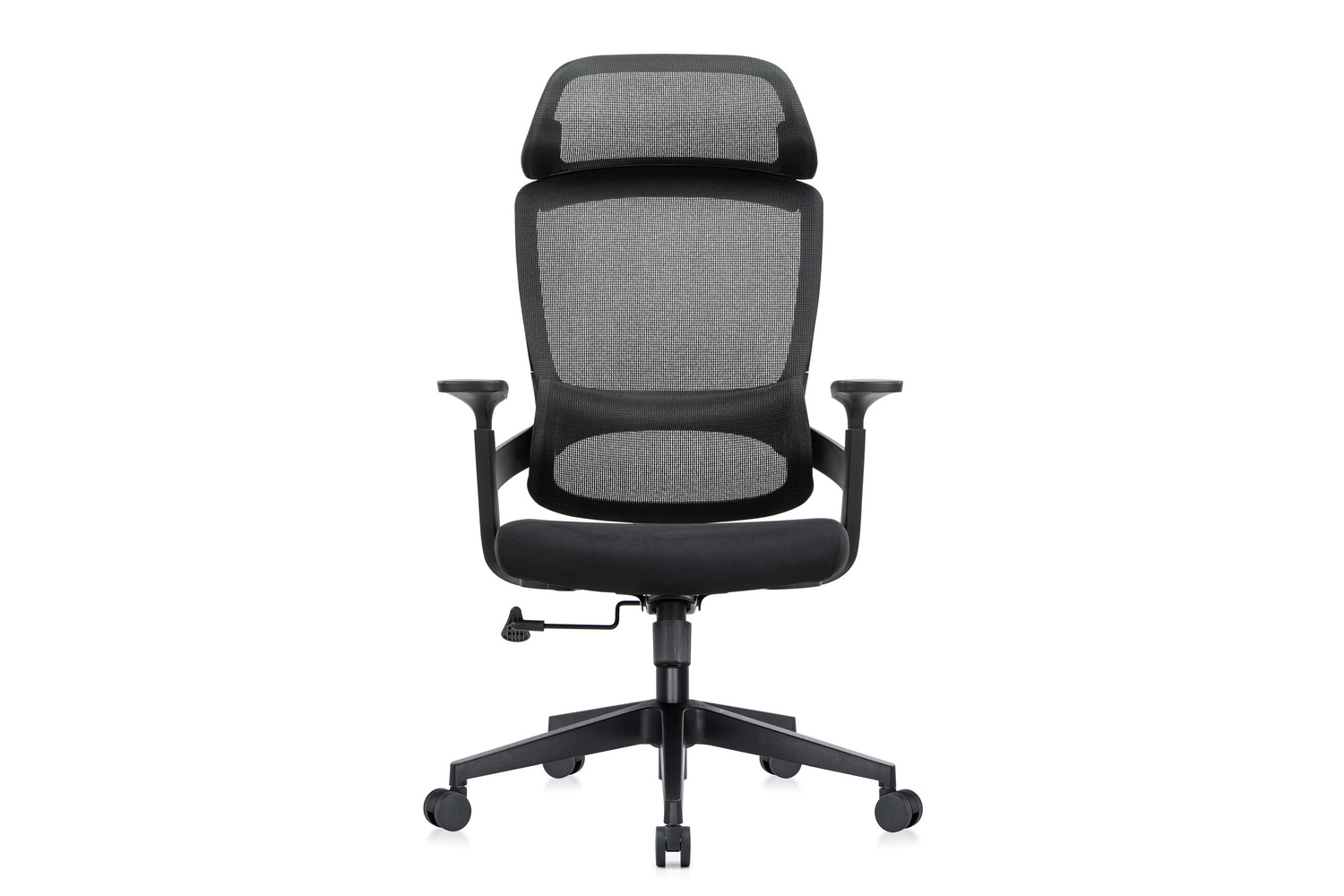 кресло руководителя rv chair job 6246a чёрная сетка / чёрная ткань фото