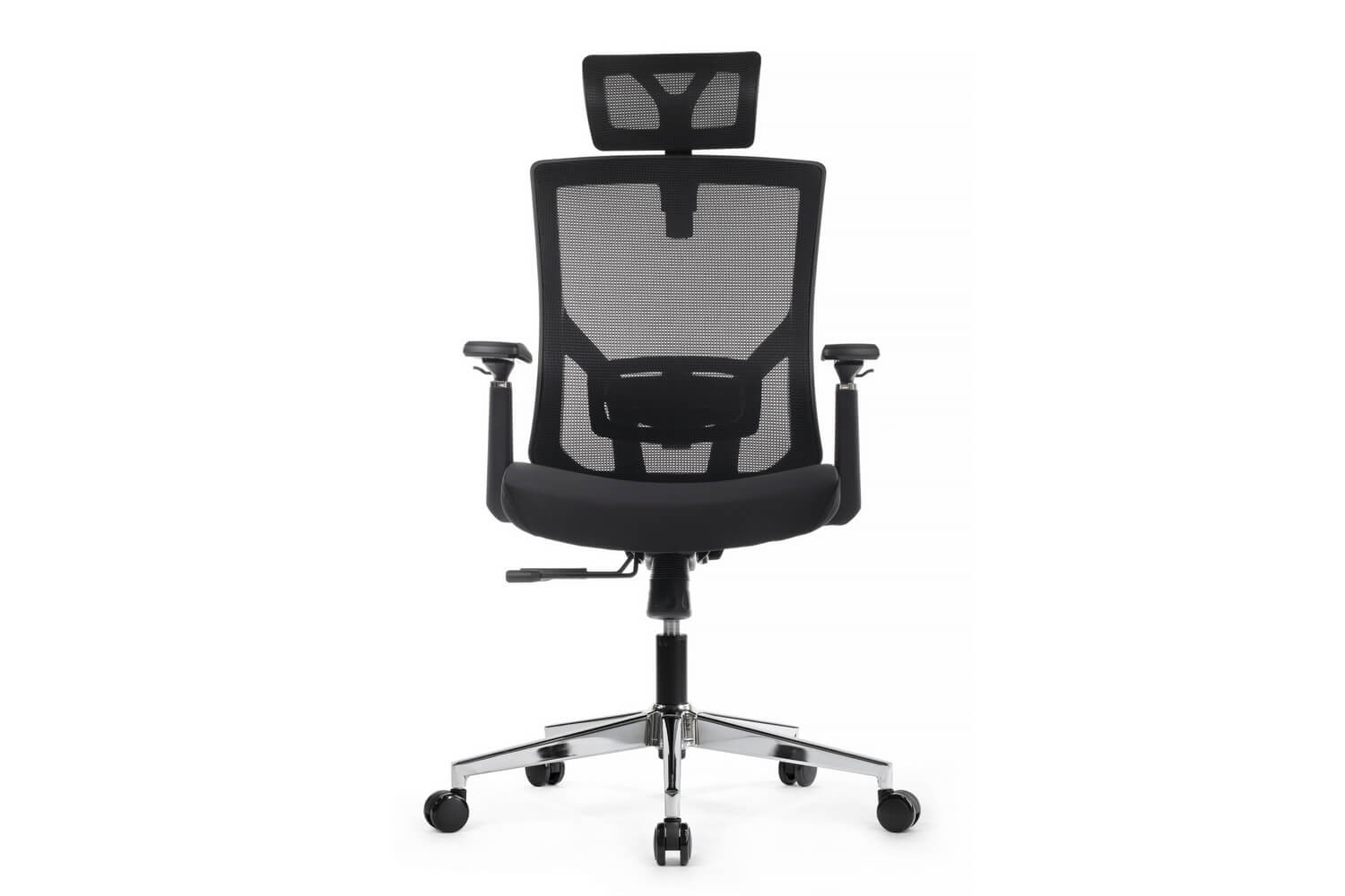 кресло rv chair step a2320 чёрная сетка / чёрная ткань фото