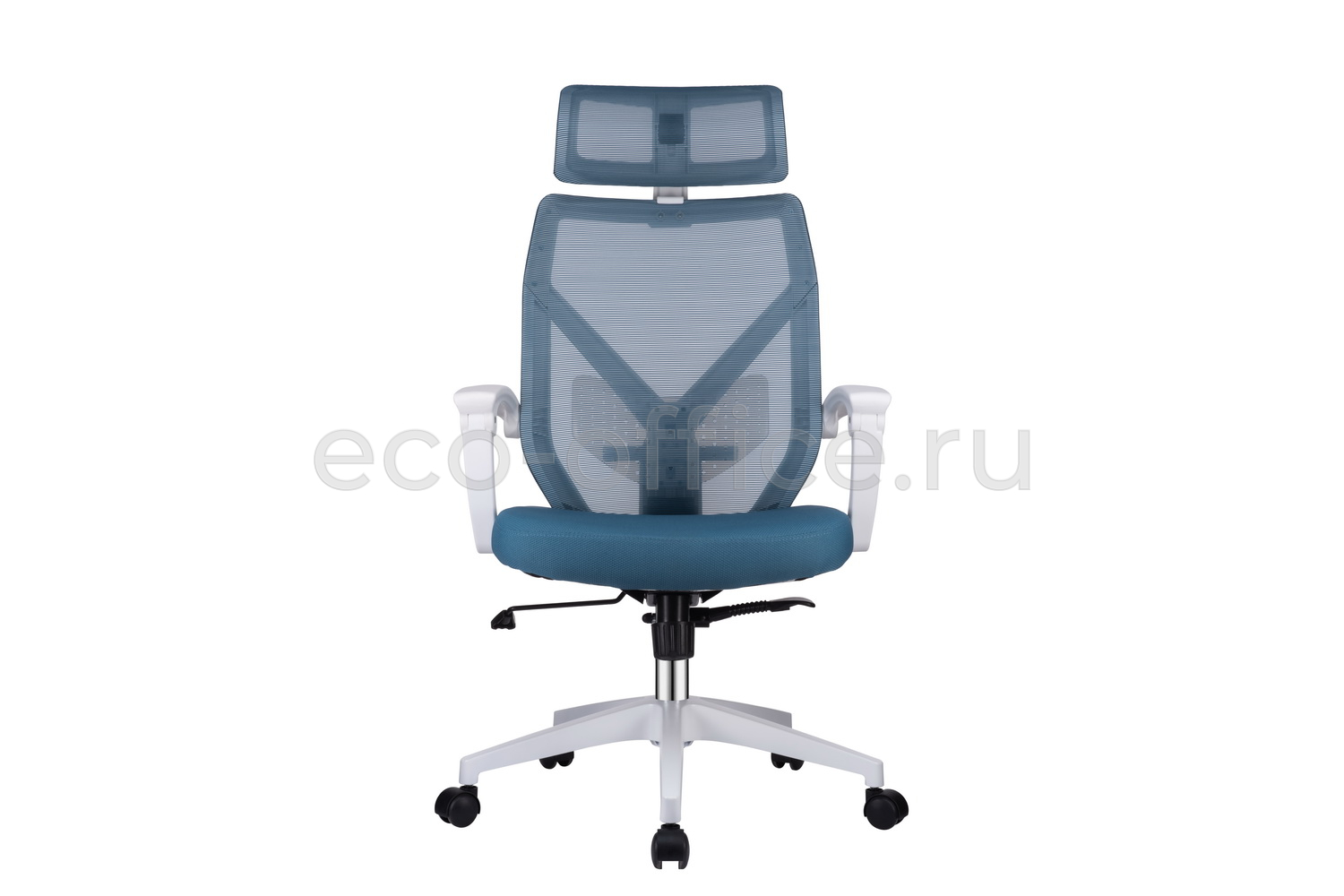 Кресло RV Chair OLIVER W-203 AC Белый пластик / Синяя ткань стоимость