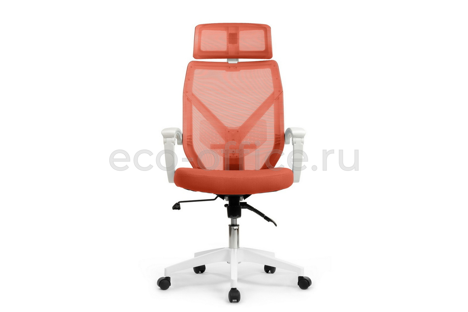 Кресло RV Chair OLIVER W-203 AC Белый пластик / Оранжевая ткань стоимость