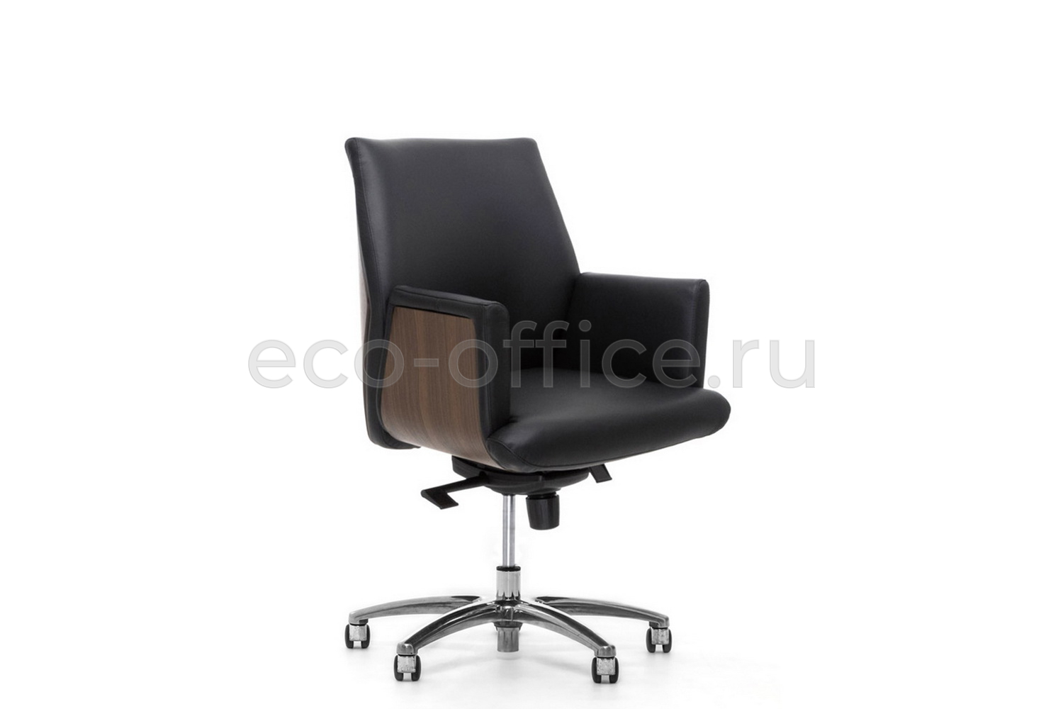 Кресло руководителя Profoffice ZEUS B Орех Чёрная кожа купить в Кранодаре