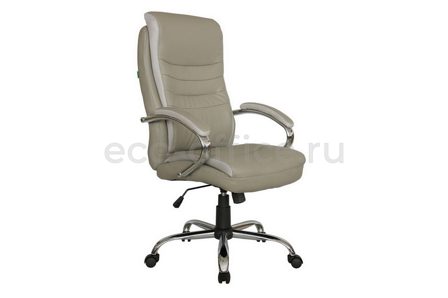 Кресло руководителя RV Chair HOOP 9131 Серо-бежевая экокожа купить в Кранодаре