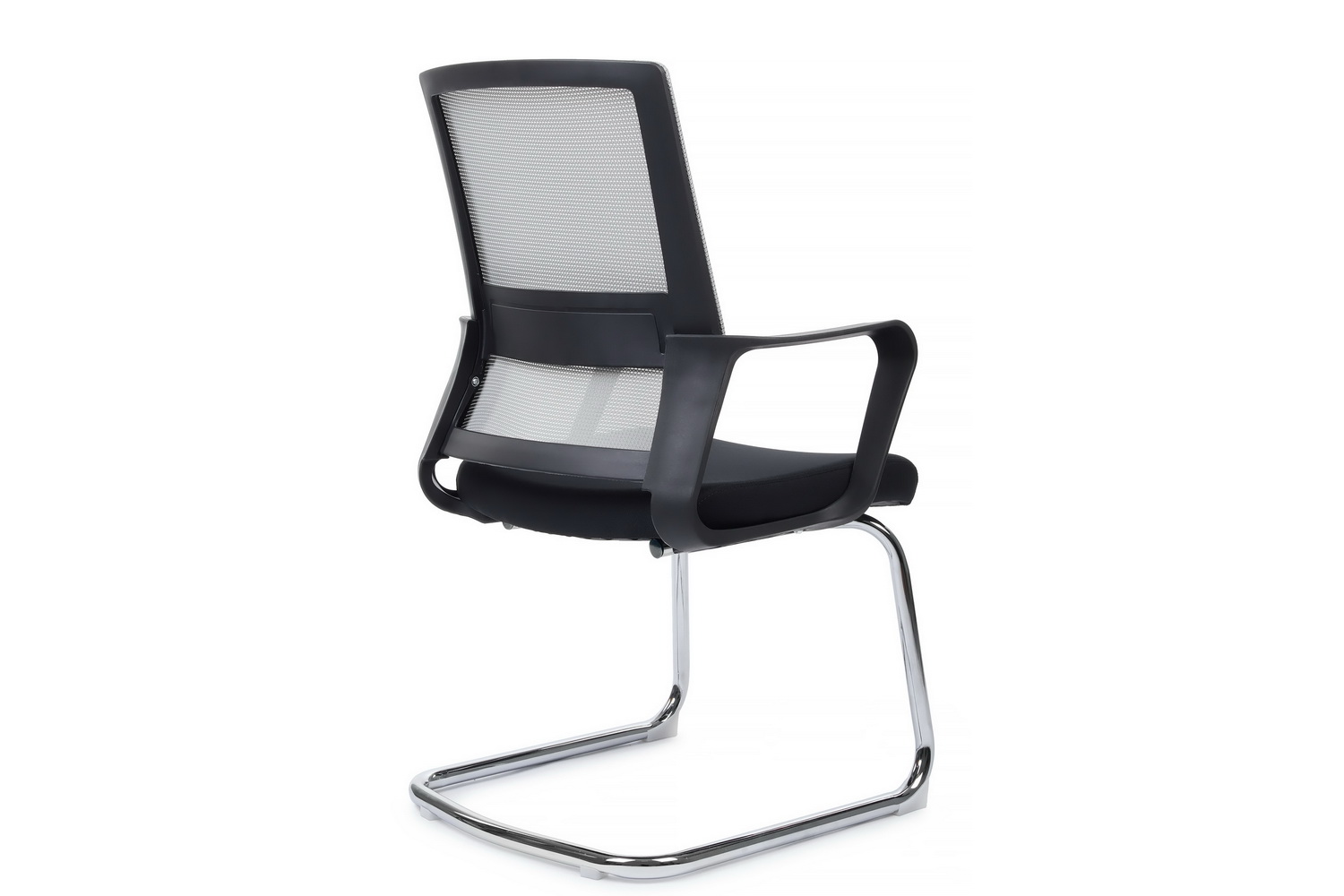 конференц-кресло rv chair mint m1029cbe серая сетка / чёрная ткань фото