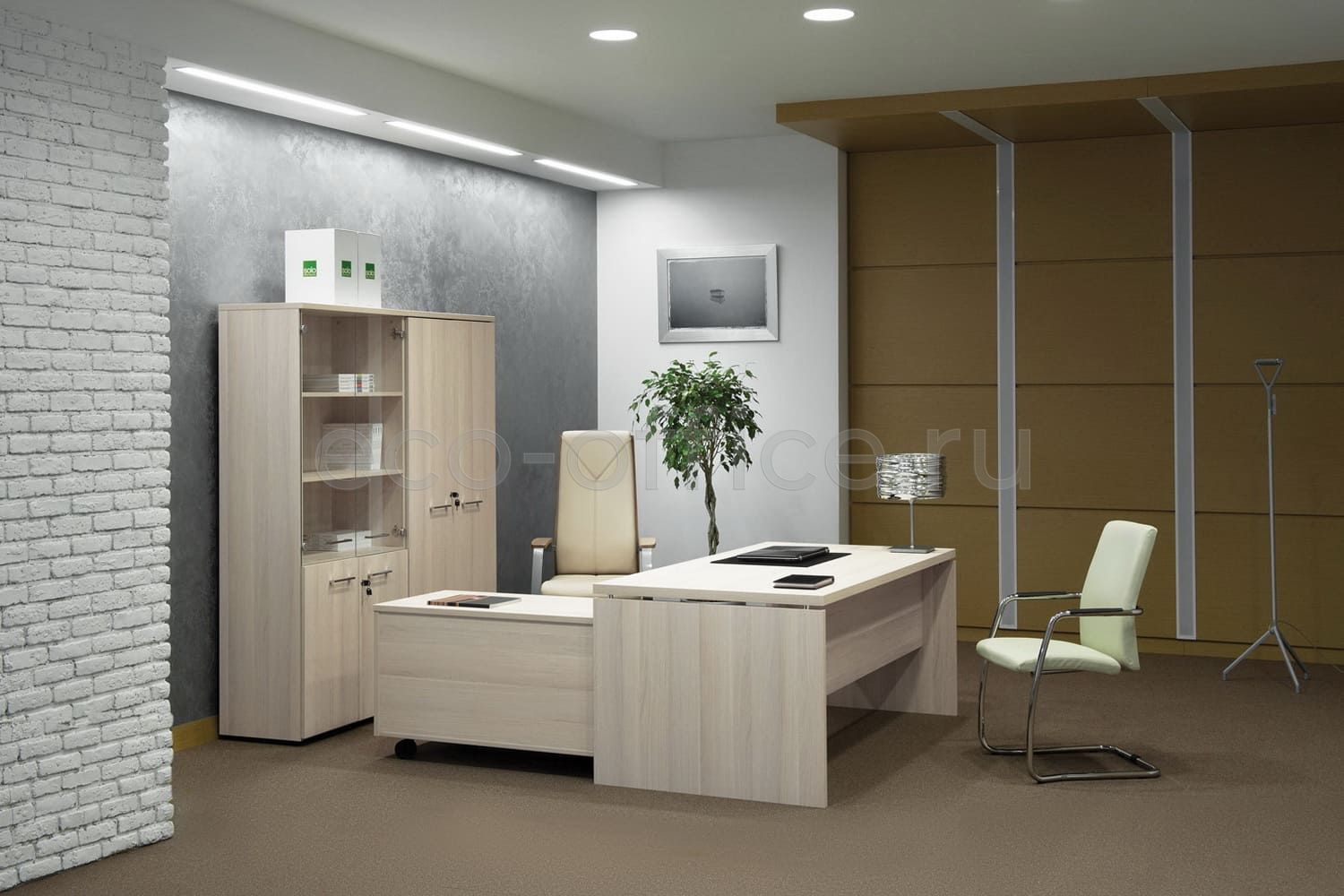 Кабинет руководителя FERMO WOOD Дуб Светлый купить в Кранодаре