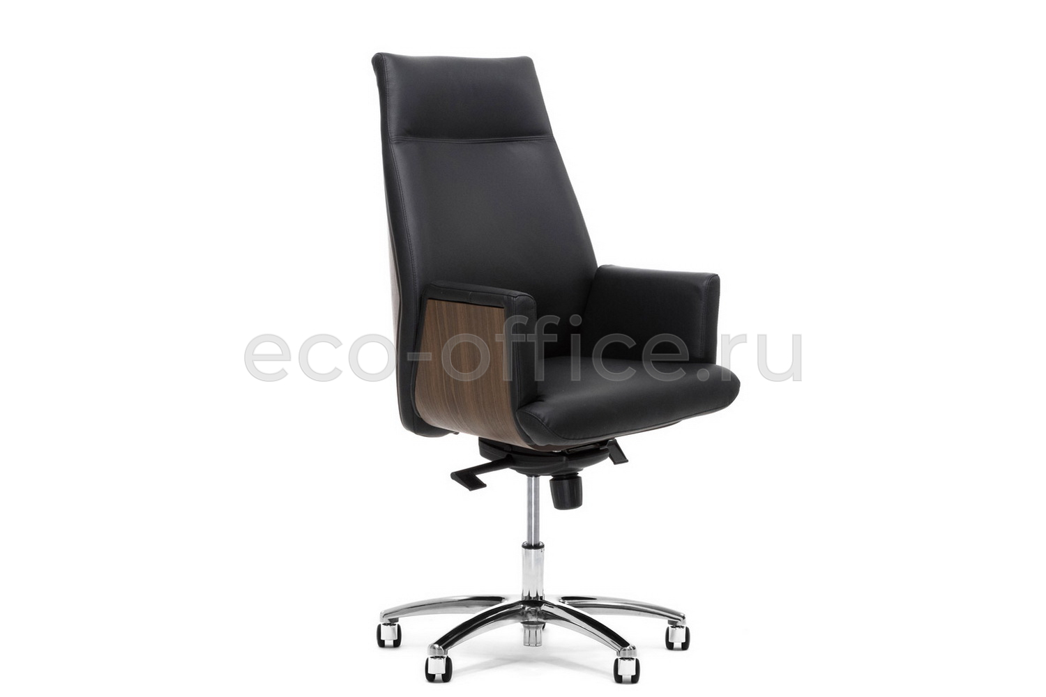 Кресло руководителя Profoffice ZEUS A Орех Чёрная кожа купить в Кранодаре