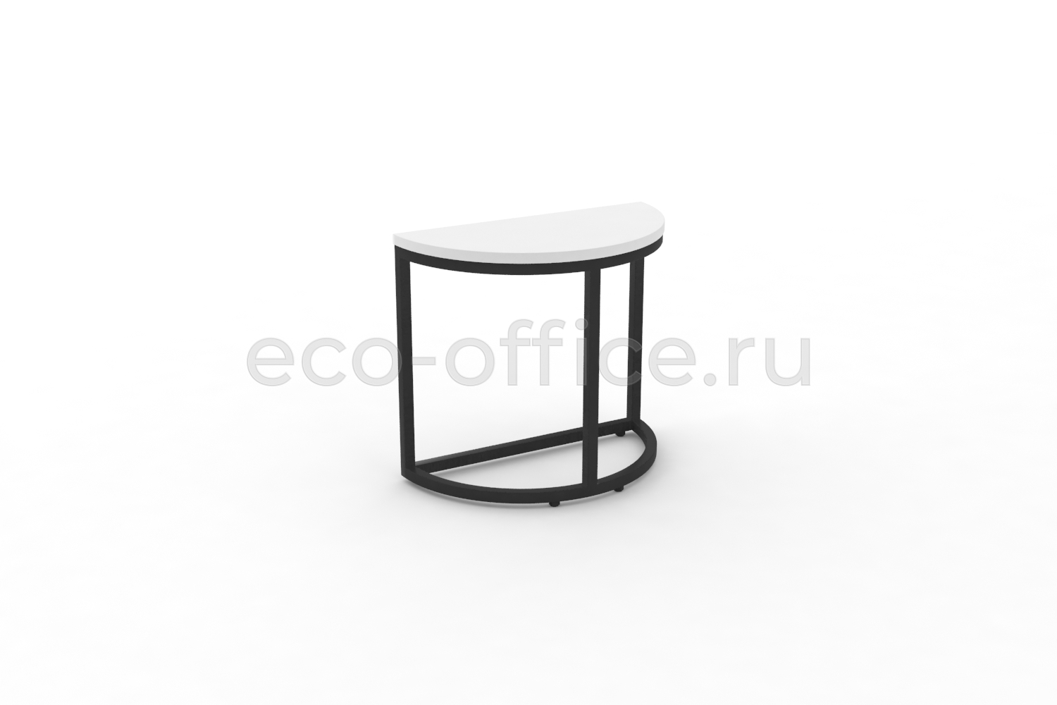 Стол журнальный SLICE-450 Белый Бриллиант / Чёрный металл купить в Кранодаре