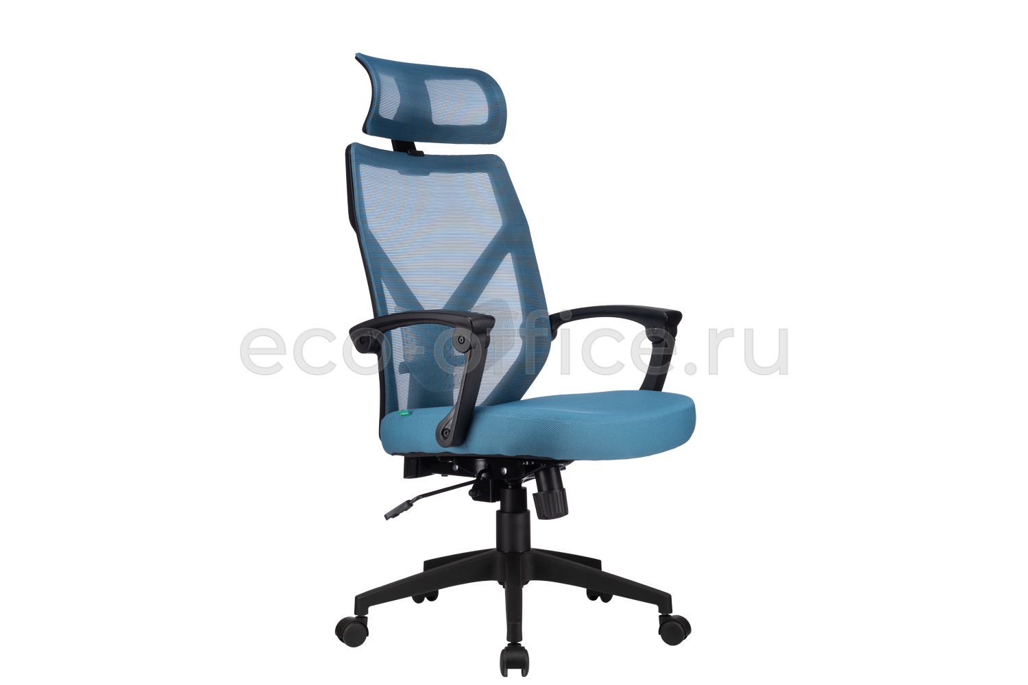 Кресло RV Chair OLIVER W-203 AC Чёрный пластик / Синяя ткань купить в Кранодаре