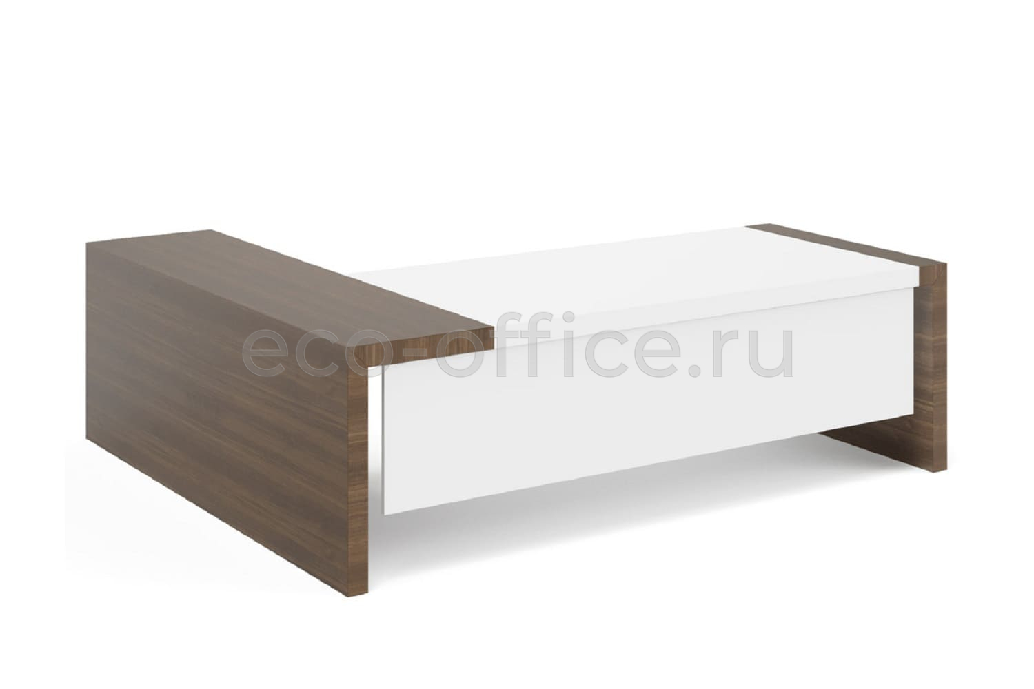 Стол письменный KYO Desk RH L 246+ KYO Front panel Орех / Белый купить в Кранодаре
