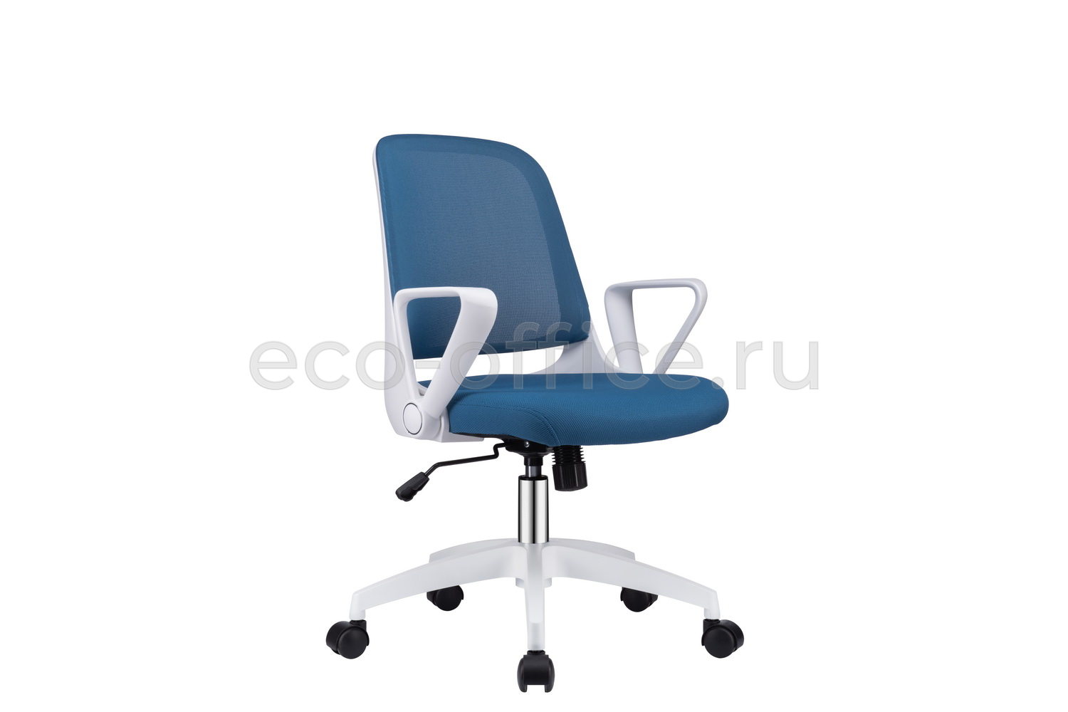 Кресло офисное RV Design W-158 Белый пластик / Синяя сетка купить в Кранодаре