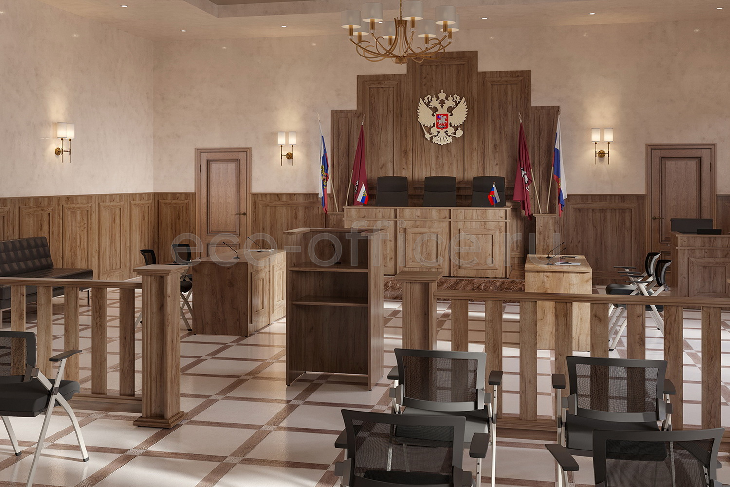 Мебель для залов суда KODEX Дуб Табак купить в Кранодаре