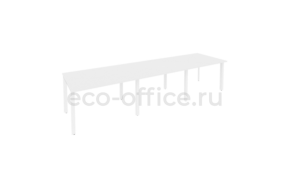 Стол переговорный (3 столешницы) ONIX O.MP-PRG-3.2 Белый Бриллиант / Белый металл  купить в Кранодаре