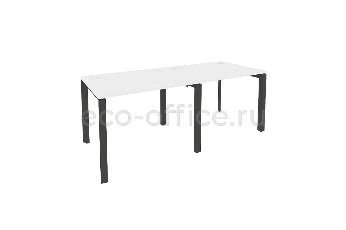 Рабочая станция на П-образном м/к ONIX O.MP-RS-2.1.8 Белый Бриллиант / Антрацит металл  купить в Кранодаре