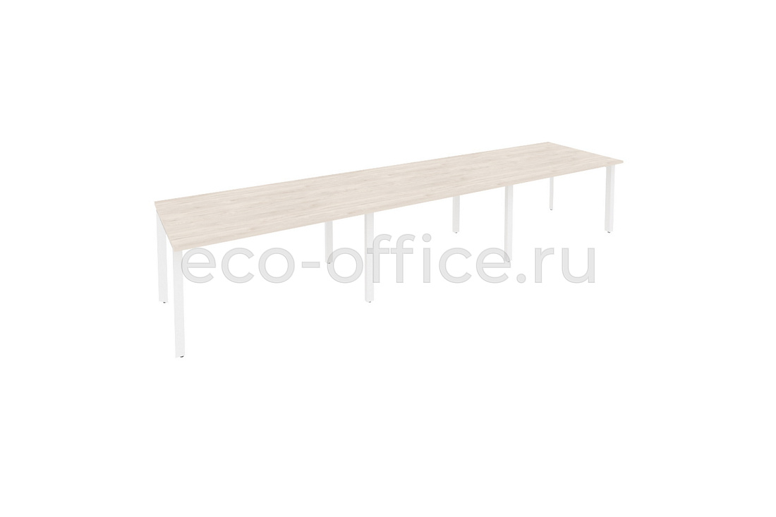 Стол переговорный (3 столешницы) ONIX O.MP-PRG-3.3 Денвер Светлый / Белый металл  купить в Кранодаре