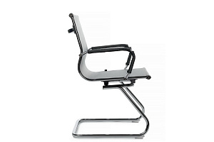 Конференц-кресло RV Chair HUGO 6001-3E Серебристо-серая сетка фото