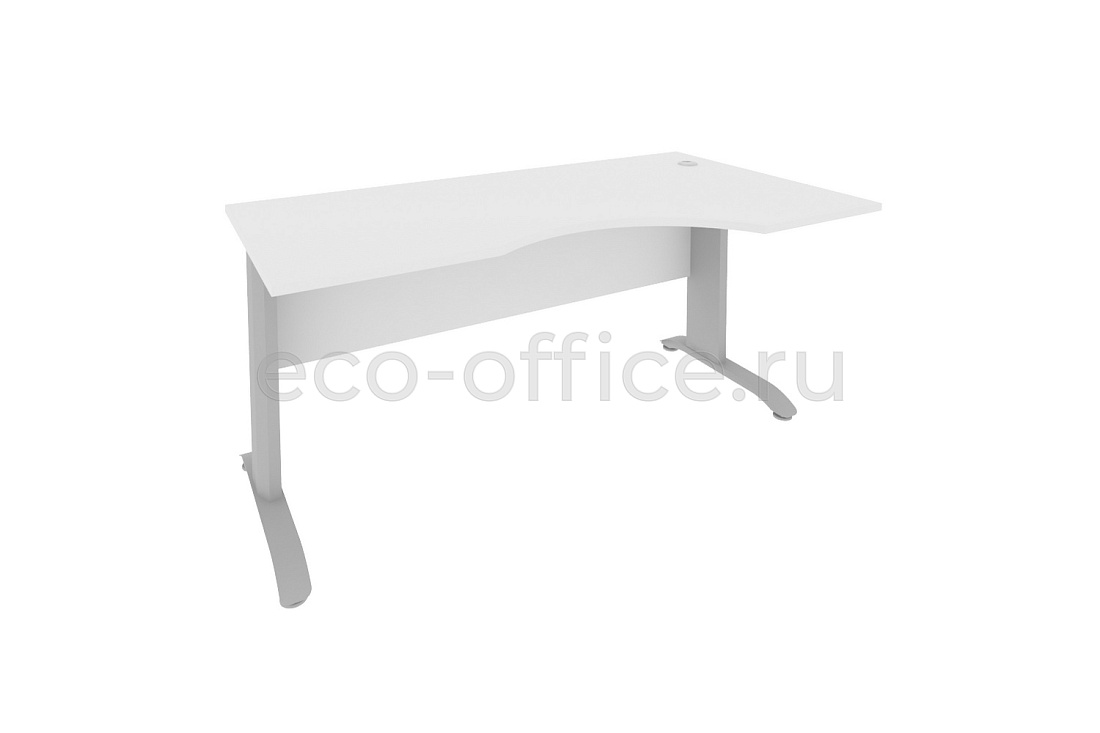 Стол криволинейный правый RIVA Metal ПЛ.СА-1 (R) Белый купить в Кранодаре
