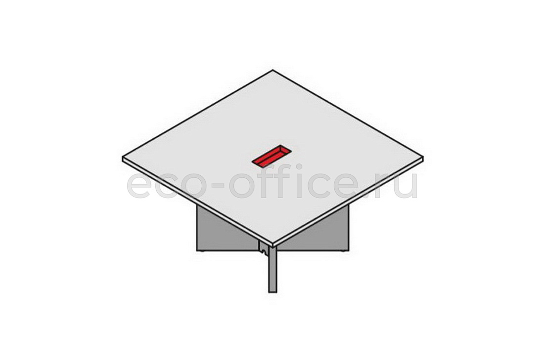 Стол для совещаний квадратный (меламин) ELITE 174116 Light Poplar / Black  стоимость