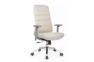 Кресло руководителя RV Chair SAM-M B654-1 Кремовая экокожа фото