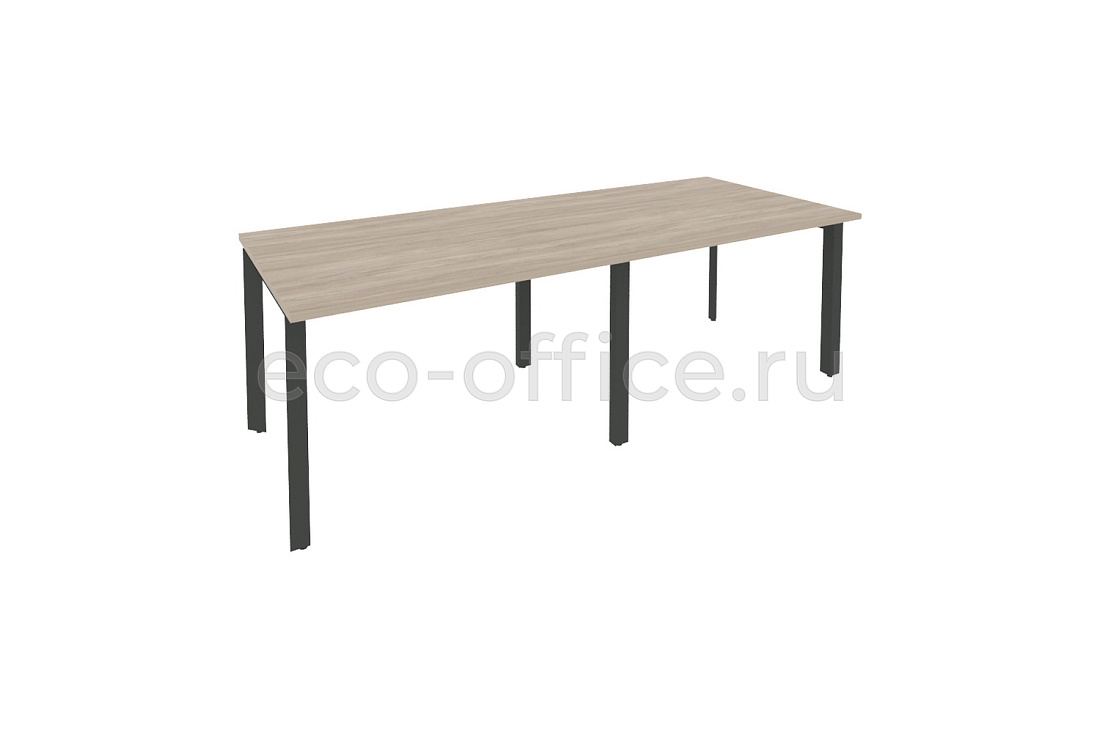 Стол переговорный (2 столешницы) ONIX O.MP-PRG-2.2 Дуб Аттик / Антрацит металл  купить в Кранодаре