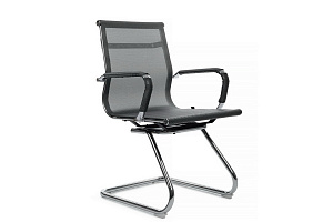 Конференц-кресло RV Chair HUGO 6001-3E Серебристо-серая сетка фото