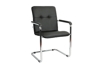 Стул посетителя RUMBA Chrome 450390/V4 Чёрная экокожа купить в Кранодаре