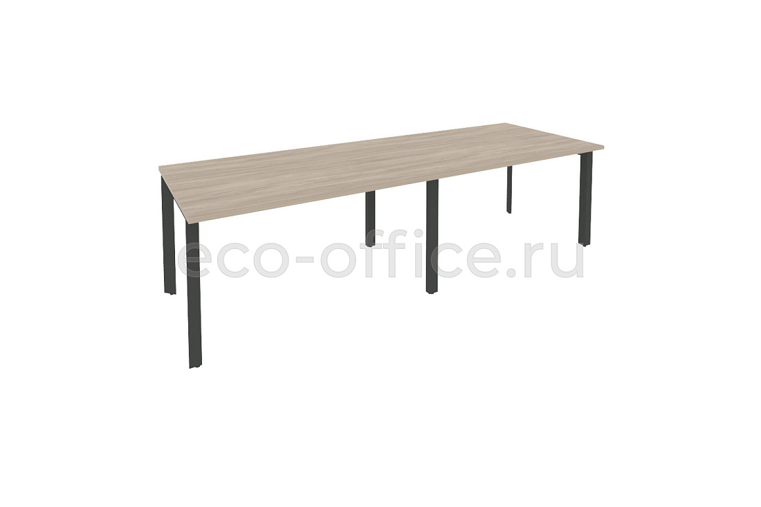 Стол переговорный (2 столешницы) ONIX O.MP-PRG-2.3 Дуб Аттик / Антрацит металл  купить в Кранодаре