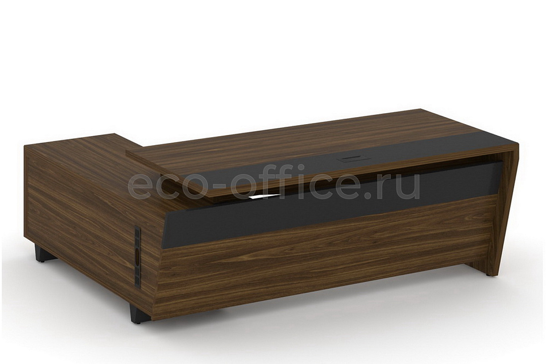 Стол руководителя с опорной тумбой CORNER COR.SRT-20(R) Орех Лоренцо купить в Кранодаре