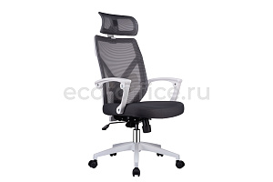 Кресло RV Chair OLIVER W-203 AC Белый пластик / Серая ткань фото