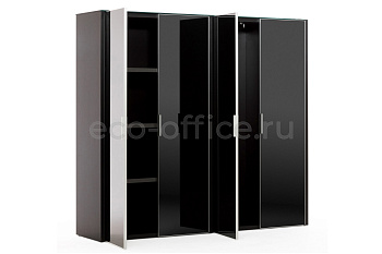 Шкаф для бумаг + гардероб GALA LIB4/899 + LIBW/899 + LIBSH/899 BLACK GLASS купить в Кранодаре