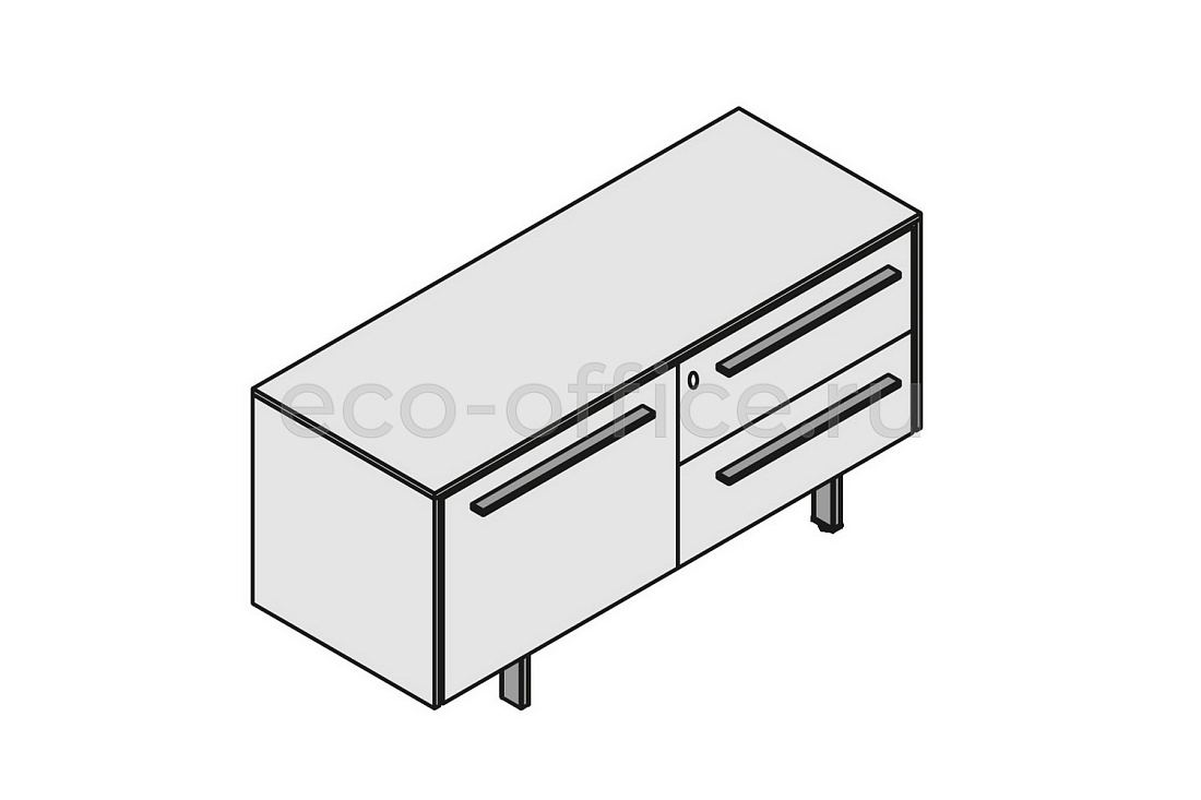Шкаф низкий Monolitico E.O.S. 118257 Modern Walnut (Cod.13)  стоимость