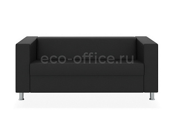 Трехместный диван АПОЛЛО экокожа Euroline 9100 Чёрный купить в Кранодаре