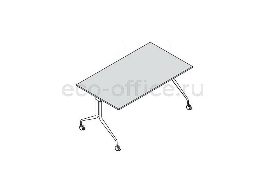 Стол с откидывающейся столешницей 160х80 см на колесах PIEGO 151002 Oak / Black  стоимость