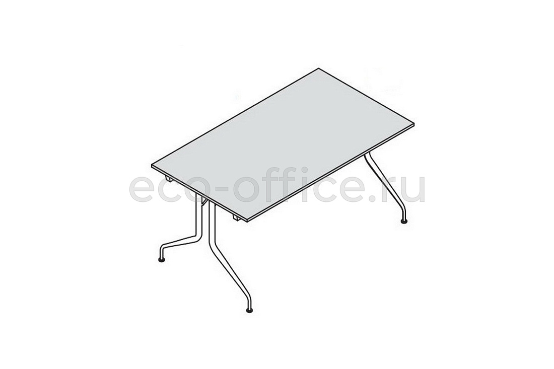 Стол со складными ножками 180х80 см PIEGO 151006 Walnut / Chromed  стоимость