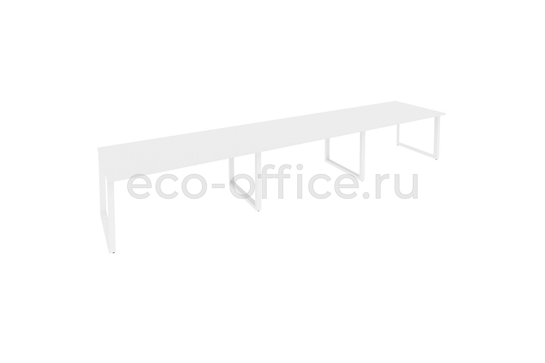Стол переговорный (3 столешницы) ONIX O.MO-PRG-3.4 Белый Бриллиант / Белый металл  купить в Кранодаре
