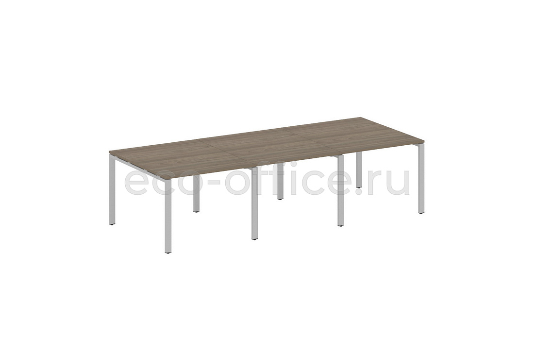 Стол переговорный (3 столешницы) METAL SYSTEM STYLE БП.ПРГ-3.1 Вяз Благородный / Серый металл  стоимость