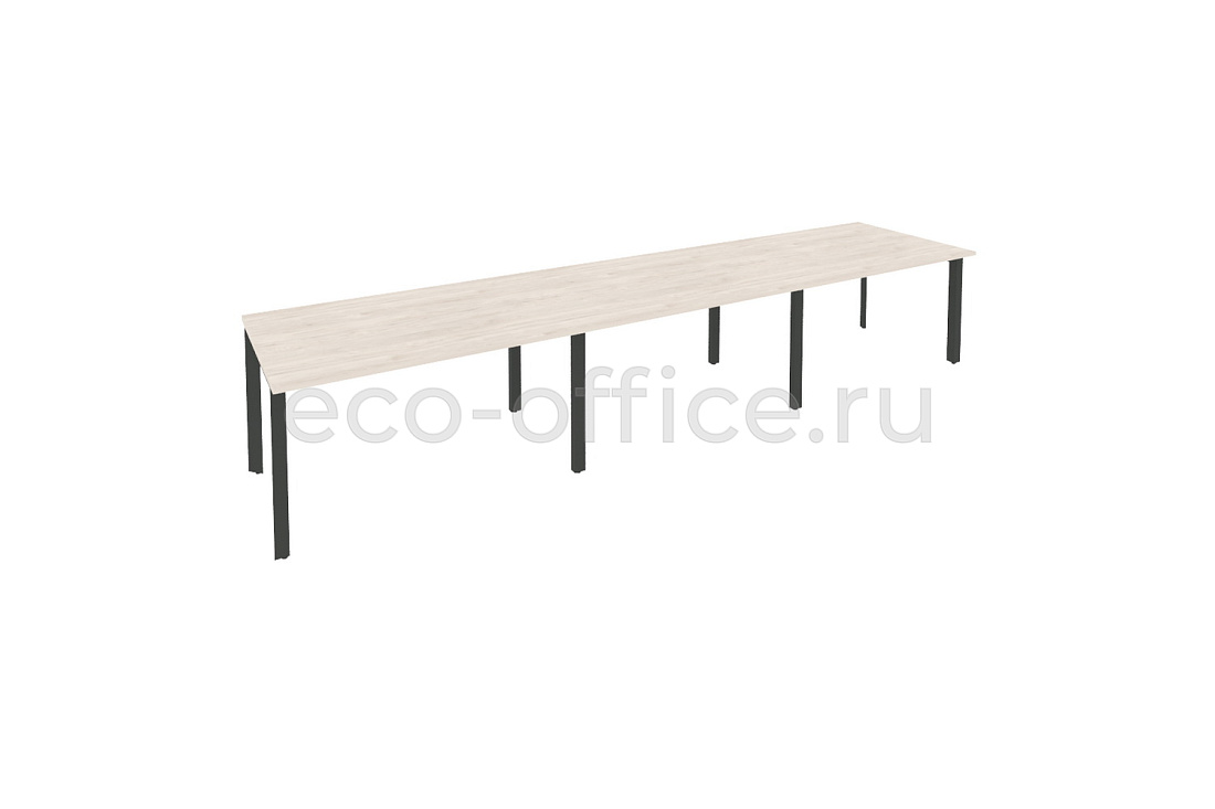 Стол переговорный (3 столешницы) ONIX O.MP-PRG-3.3 Денвер Светлый / Антрацит металл купить в Кранодаре