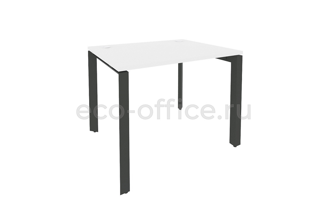 Стол рабочий на П-образном м/к ONIX O.MP-SP-1.8 Белый Бриллиант / Антрацит металл  купить в Кранодаре