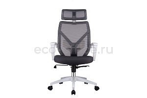 Кресло RV Chair OLIVER W-203 AC Белый пластик / Серая ткань фото
