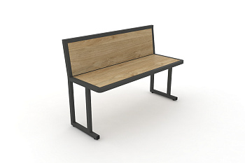 Скамья учебная двухместная DESK DK-1100L Тиквуд Светлый / Антрацит Металл купить в Кранодаре