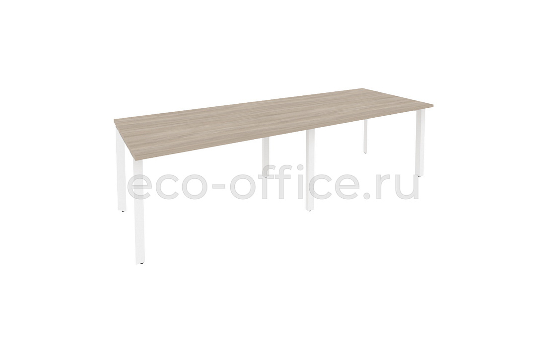 Стол переговорный (2 столешницы) ONIX O.MP-PRG-2.3 Дуб Аттик / Белый металл  купить в Кранодаре