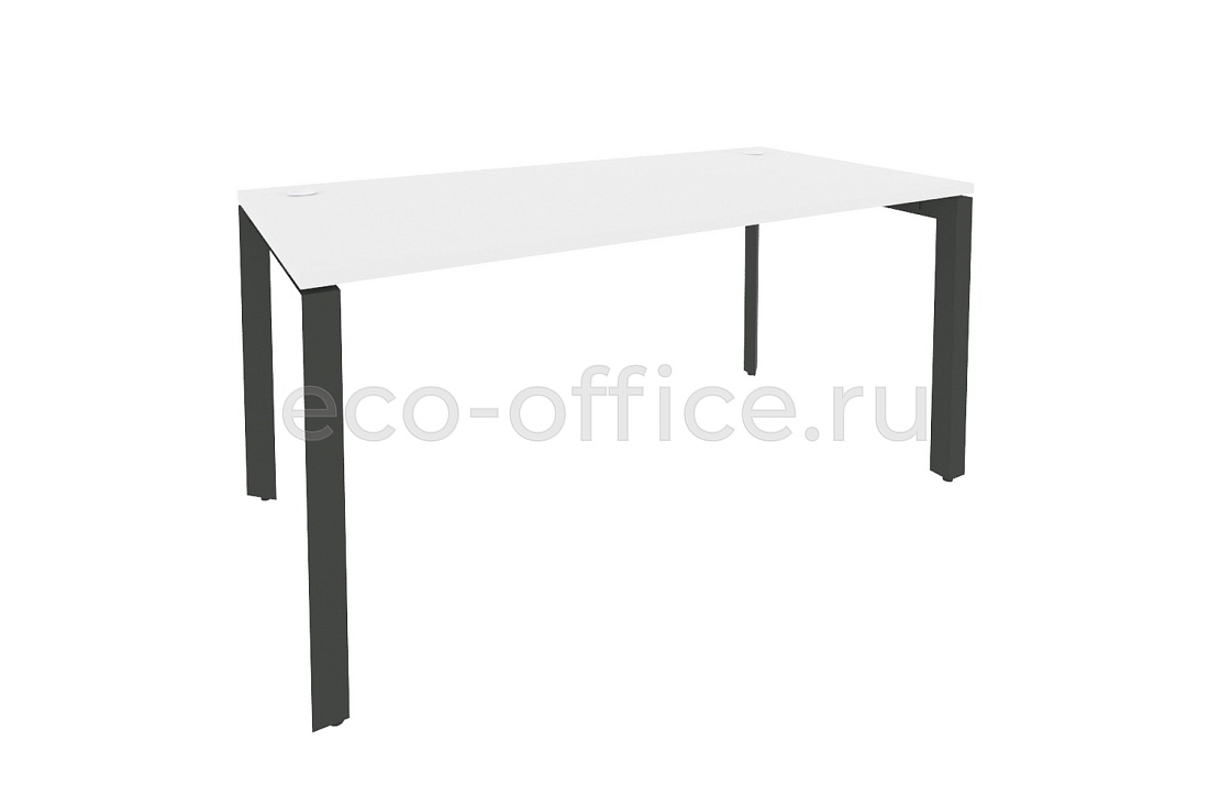 Стол рабочий на П-образном м/к ONIX O.MP-SP-4.8 Белый Бриллиант / Антрацит металл  купить в Кранодаре