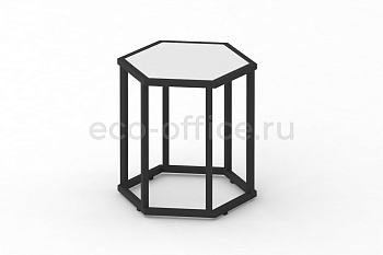 Стол журнальный HEX-450 Белый / Чёрный металл купить в Кранодаре