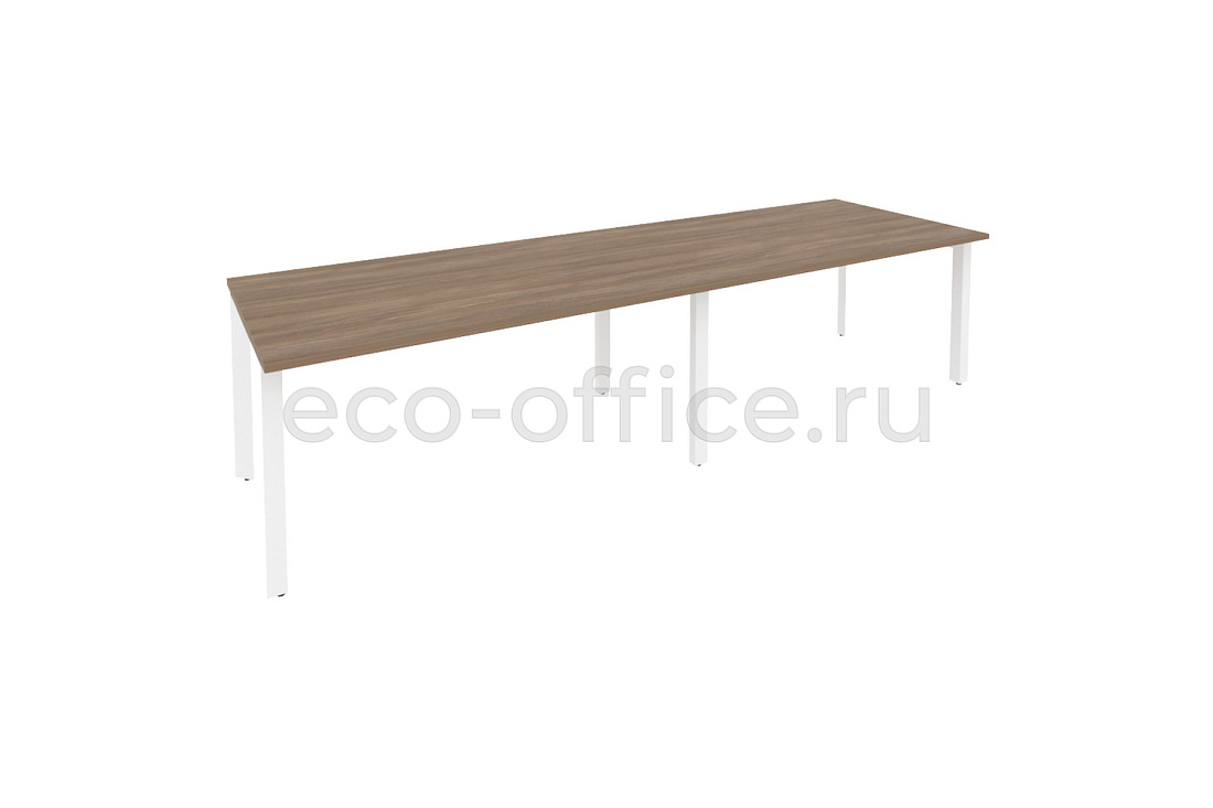Стол переговорный (2 столешницы) ONIX O.MP-PRG-2.4 Дуб Аризона / Белый металл  купить в Кранодаре