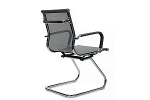 Конференц-кресло RV Chair HUGO 6001-3E Серебристо-серая сетка фото