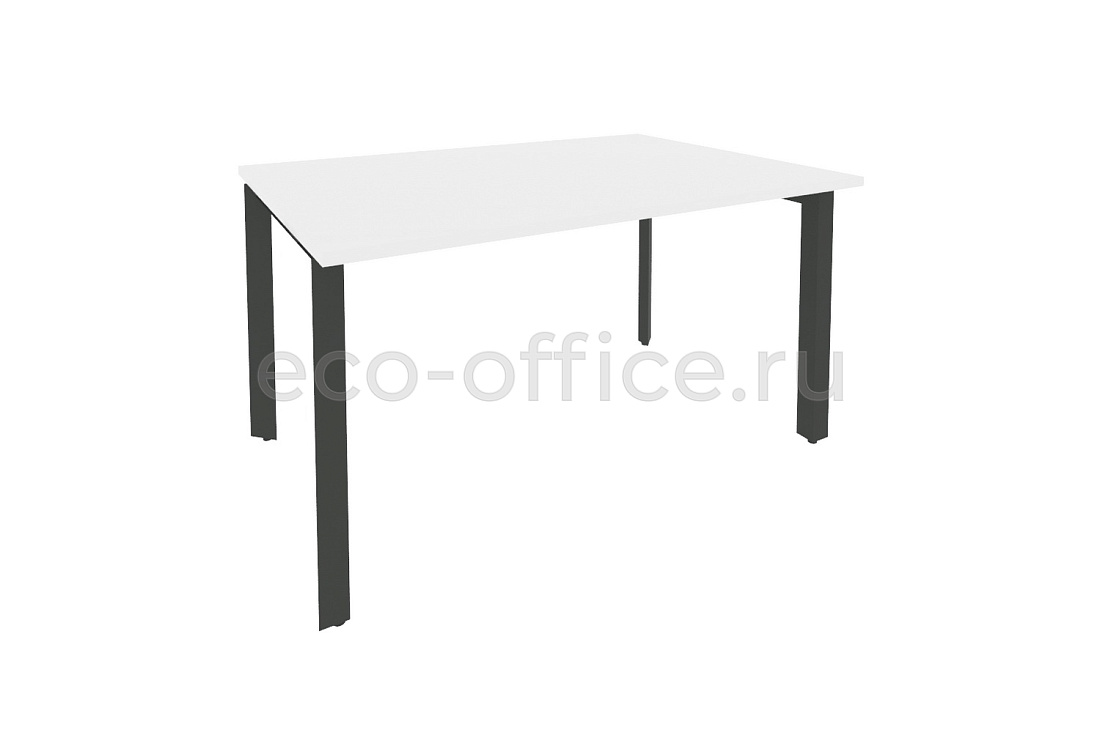 Стол переговорный (1 столешница) ONIX O.MP-PRG-1.3 Белый Бриллиант / Антрацит металл  купить в Кранодаре