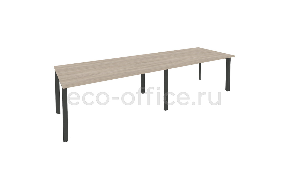 Стол переговорный (2 столешницы) ONIX O.MP-PRG-2.4 Дуб Аттик / Антрацит металл  купить в Кранодаре