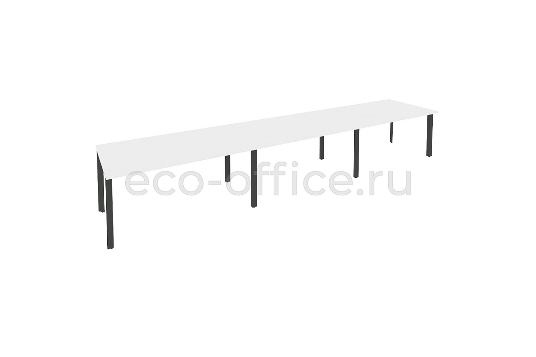 Стол переговорный (3 столешницы) ONIX O.MP-PRG-3.4 Белый Бриллиант / Антрацит металл  купить в Кранодаре