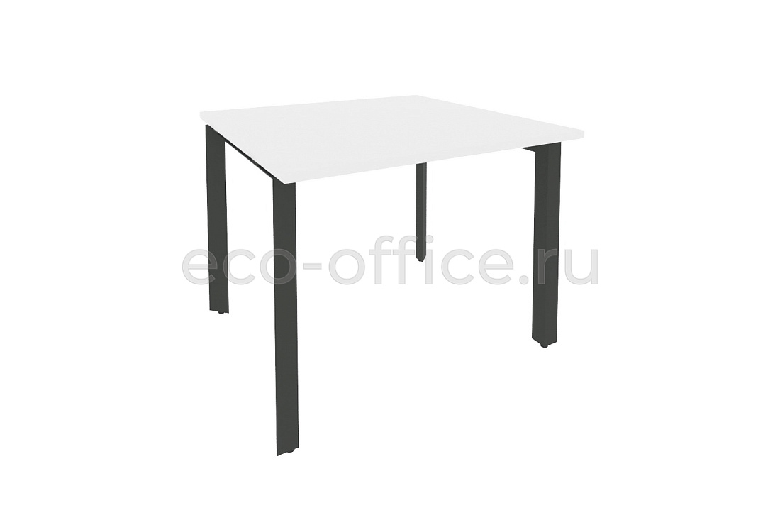 Стол переговорный (1 столешница) ONIX O.MP-PRG-1.1 Белый Бриллиант / Антрацит металл  купить в Кранодаре