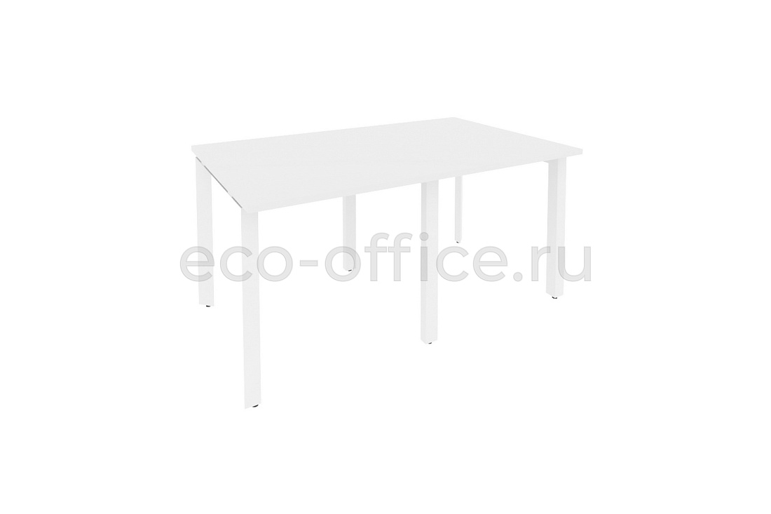 Стол переговорный (2 столешницы) ONIX O.MP-PRG-2.0 Белый Бриллиант / Белый металл  купить в Кранодаре
